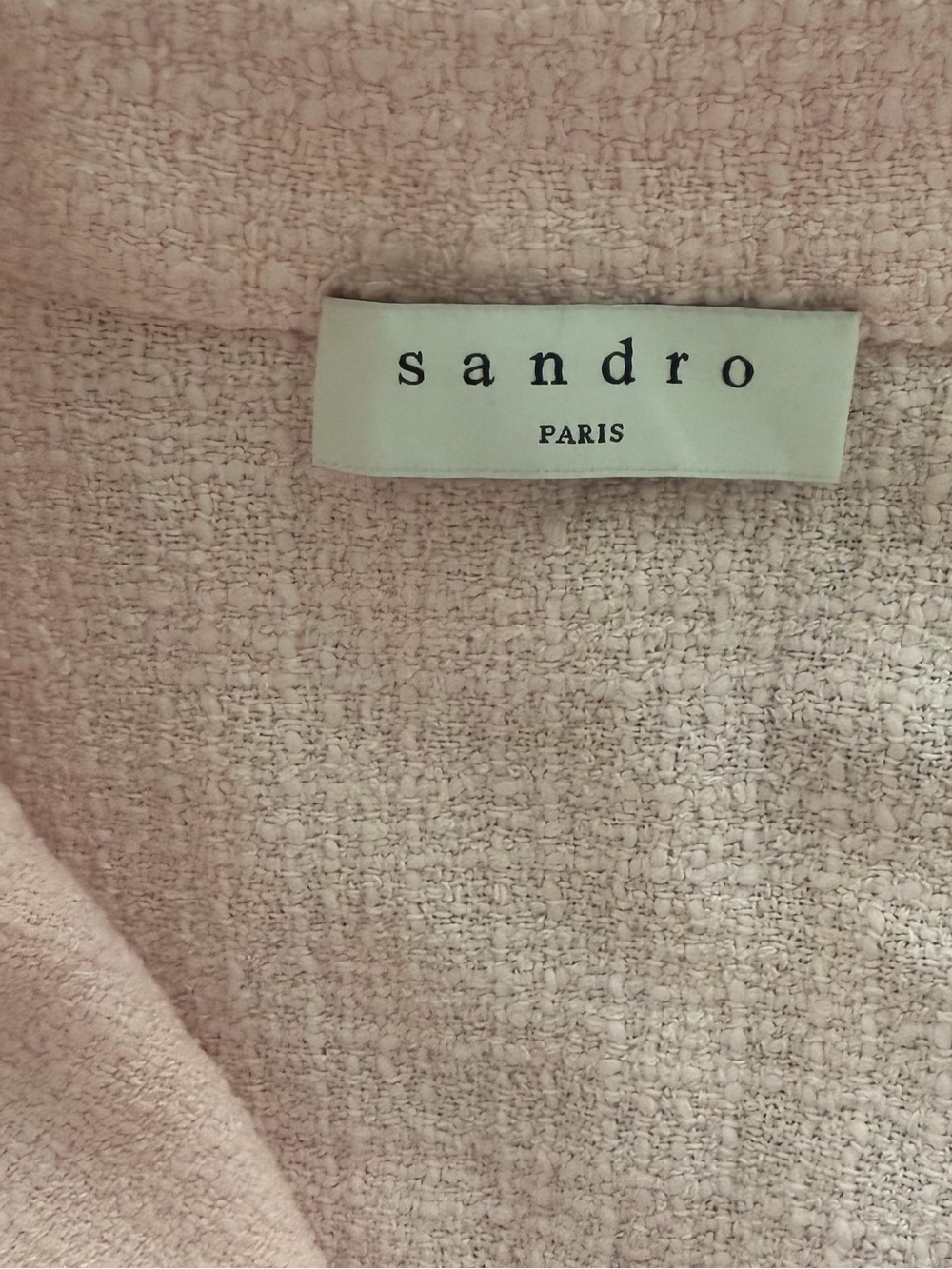 Sandro Pink Textured Tweed Dress (36) - Picture 3 of 4